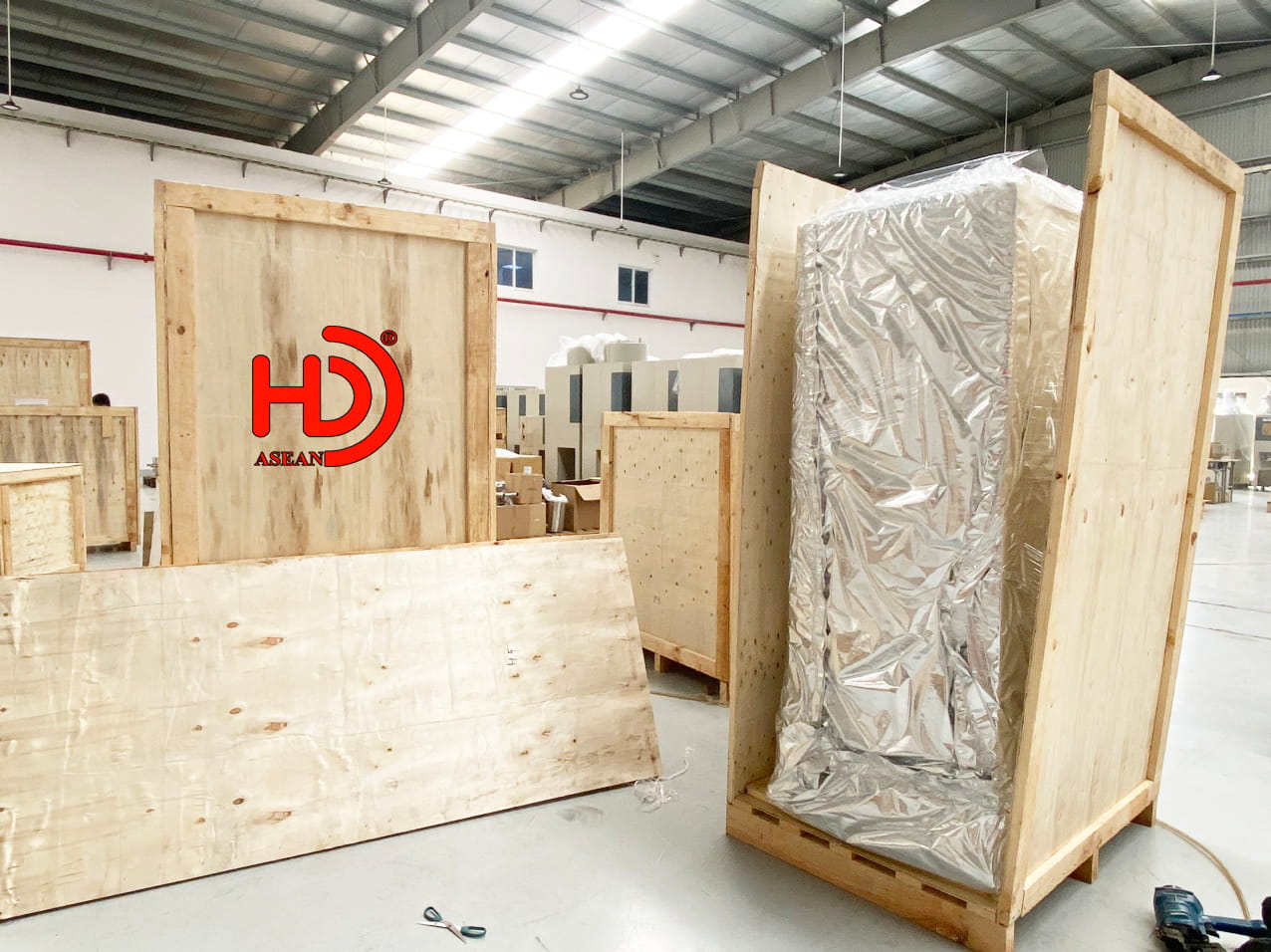 Đóng kiện gỗ link kiện tại cảng Cái Mép